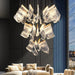 Oversized Customization Modern Shiny Paper Fabulous Beautiful Bright Chandelier For Staircase / Foyer Villa Hall Ceiling