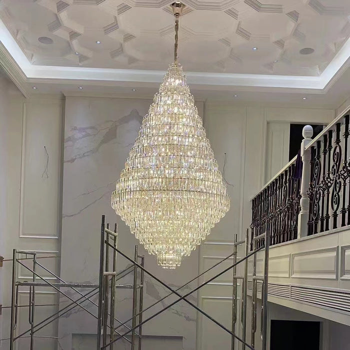 Extra Large & Oversized Multi-Tiered Crystal Chandelier For Foyer / Entryway