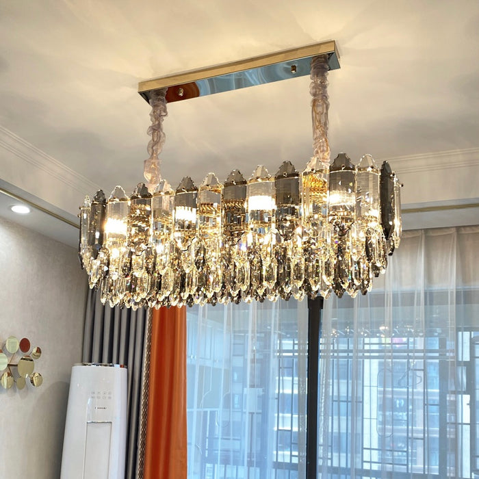 Lámpara de techo moderna de lujo K9 de cristal, accesorios de iluminación para sala de estar y comedores de isla de cocina