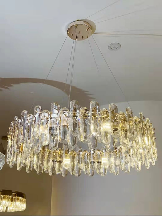 Lámpara de araña de cristal brillante para sala de estar, lámpara de techo transparente para comedor/dormitorio, luz de pasillo