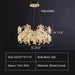 D23.6"*H11.8" chandelier,chandeliers,pendant,round,wall light,gold,flower,crystal,bedside,kitchen island,big table,dining bar,dining table,long table,rectangle,round,ring,circle