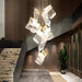 Oversized Customization Modern Shiny Paper Fabulous Beautiful Bright Elegant Chandelier For Staircase / Foyer Villa Hall Ceiling