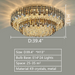 Luxury Large Flush Mounted K9 Round Crystal Chandelier 39.4inch for living room dining room