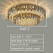 Luxury Large Flush Mounted K9 Round Crystal Chandelier 47.2inch for living room dining room oversized