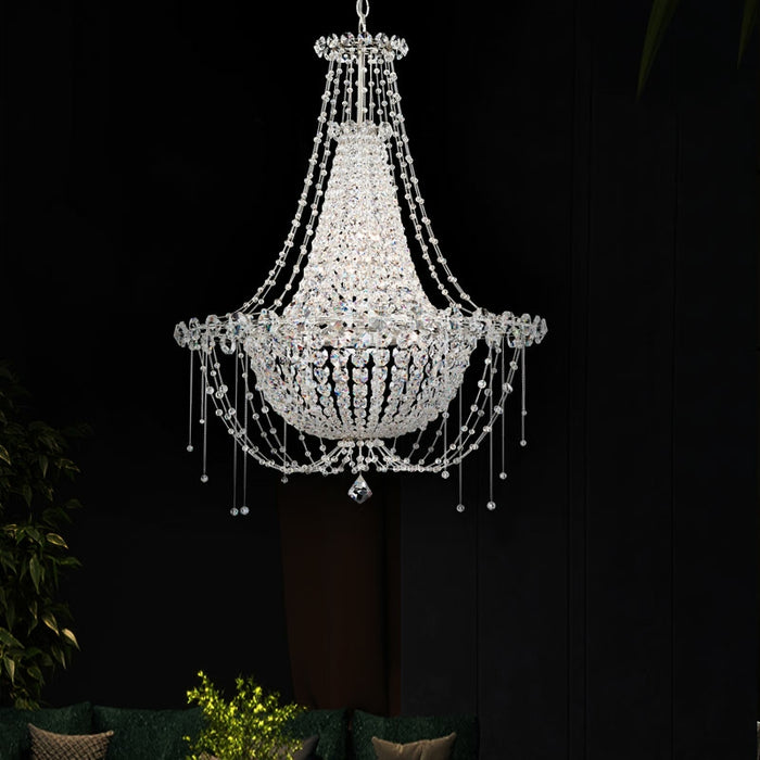 Italian Style K9 Crystal Chandelier For Small Living Room Princess Pendant Light For Girl's Bedroom/ Dining Room Table